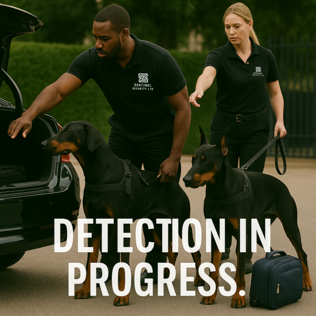 Perimeter patrol by dog team